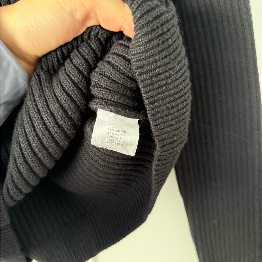 INTERMIX Black Ribbed Sweater - Picture 3 of 3